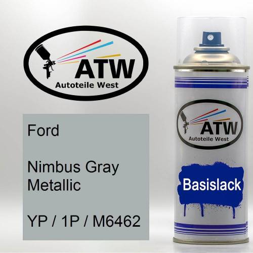 Ford, Nimbus Gray Metallic, YP / 1P / M6462: 400ml Sprühdose, von ATW Autoteile West.